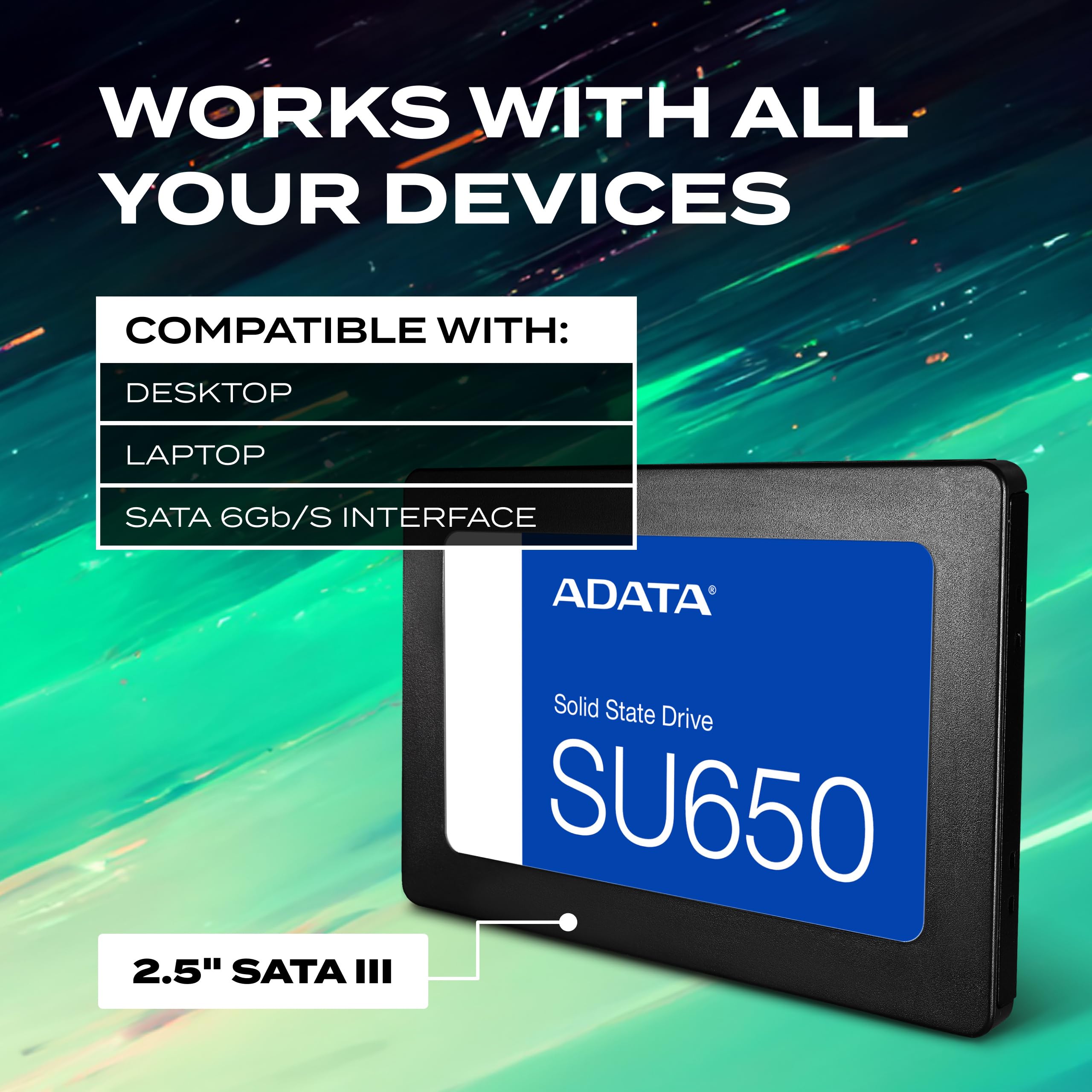 Amazon.com: ADATA Ultimate SU650 Solid State Drive, 2TB, 2.5